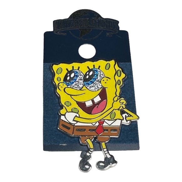 Universal Studios SpongeBob SquarePants Rhinestone Pin - Picture 1 of 1